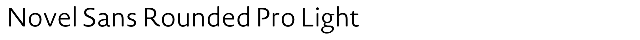 Novel Sans Rounded Pro Light image